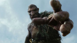 The Giant from the fairytale 'Jack and the Beanstalk' and the even more recent movie Jack the Giant Slayer.